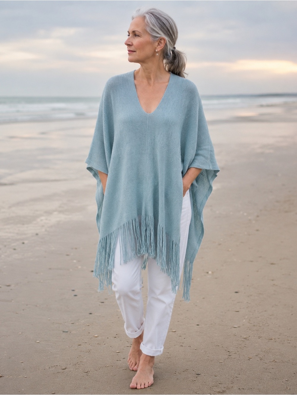 For Garnet Hill & Soft Surroundings fans!Cashmere ish cozy blanket wrap poncho